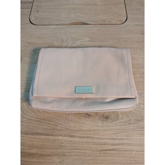 Kate Spade Leather Bag Small Flap Crossbody Purse Eggshell Strap Some Wear - Picture 2 of 10